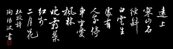 陶阳波书法赏析——书法名家集评陶阳波书法_湖南名人网